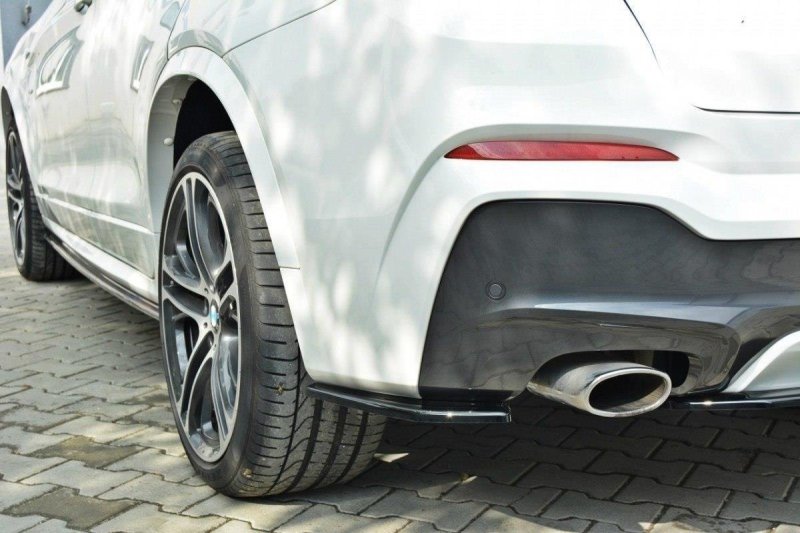 Maxton Heck Ansatz Flaps Diffusor für BMW X4 M Paket schwarz Hochglanz BM-X4-26-MPACK-RSD1-G