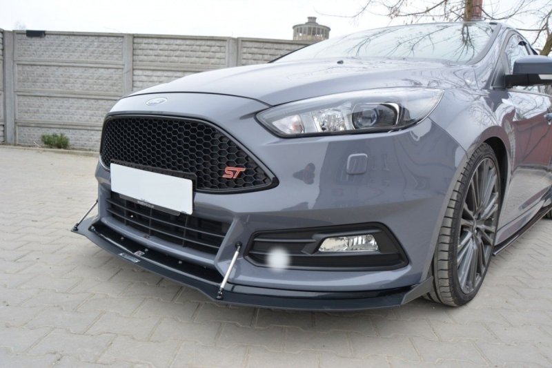 Maxton Hybrid Front Ansatz V.2 für Ford Focus ST Mk3 FL FO-FO-3F-ST-CNC-FD2+CUPRA