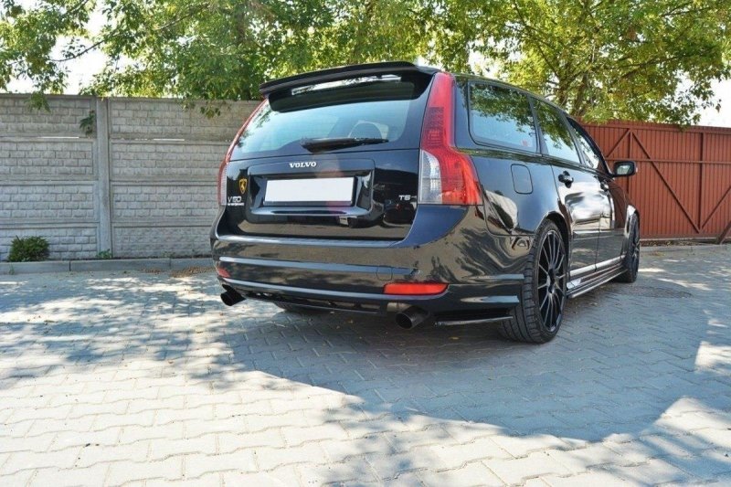 Maxton Heck Ansatz Flaps Diffusor für VOLVO V50F R-DESIGN schwarz Hochglanz VO-V50F-RDESIGN-RSD1-G