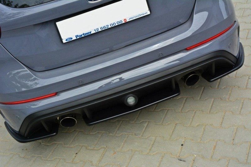 Maxton Heck Ansatz Flaps Diffusor für Ford Focus RS Mk3 schwarz Hochglanz FO-FO-3-RS-RSD1-G