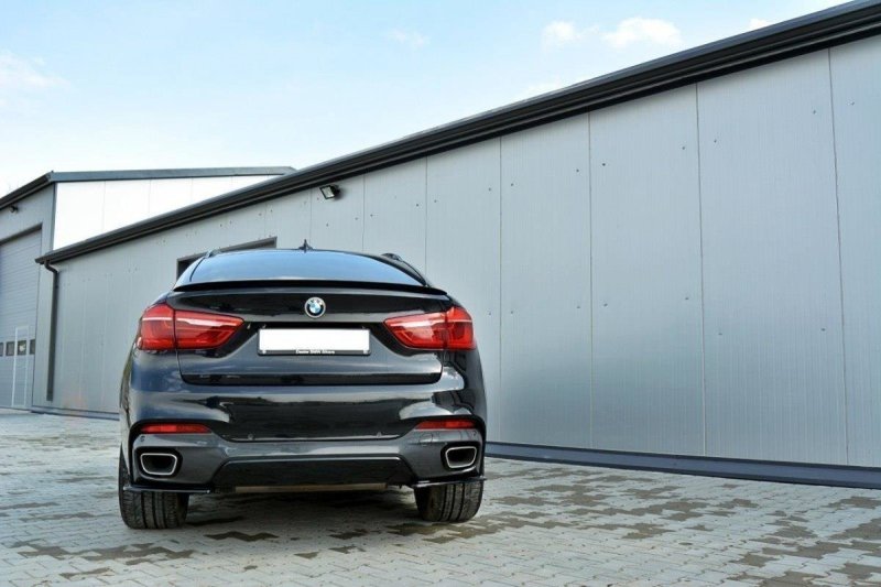 Maxton Heck Ansatz Flaps Diffusor für BMW X6 F16 M Paket schwarz Hochglanz BM-X6-16-MPACK-RSD1-G