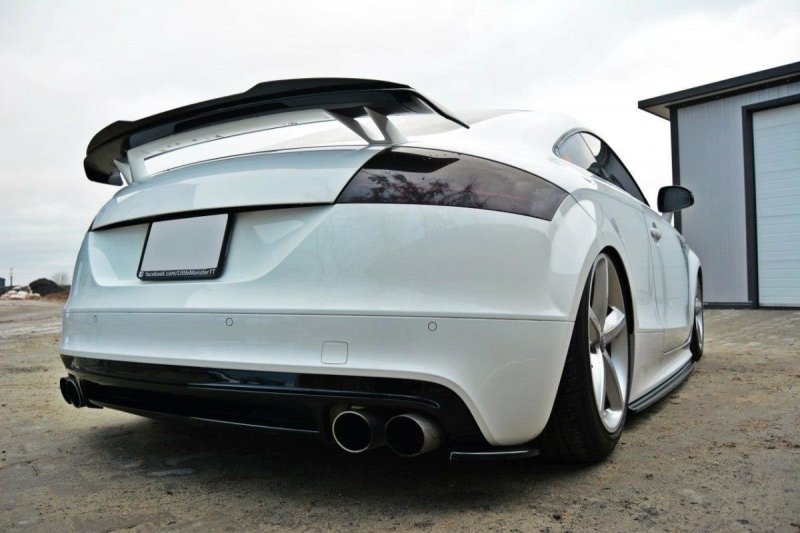 Maxton Heck Ansatz Flaps Diffusor passend für AUDI TT MK2 RS schwarz Hochglanz schwarz Hochglanz AU-TT-2-RS-RSD1-G