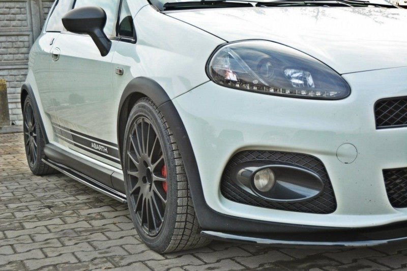 Maxton Seitenschweller Ansatz für FIAT GRANDE PUNTO ABARTH schwarz Hochglanz FI-GP-ABARTH-SD1-G