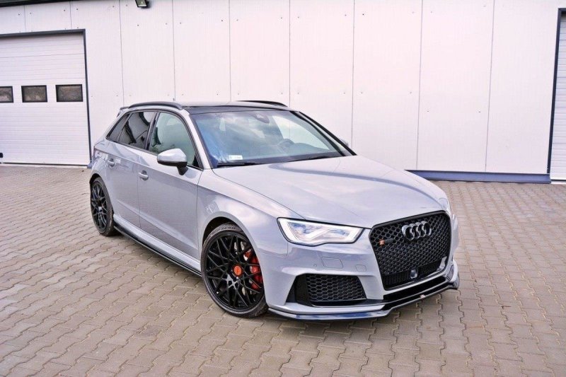 Maxton Front Ansatz V.1 für Audi RS3 8V Sportback schwarz Hochglanz AU-RS3-8V-FD1-G