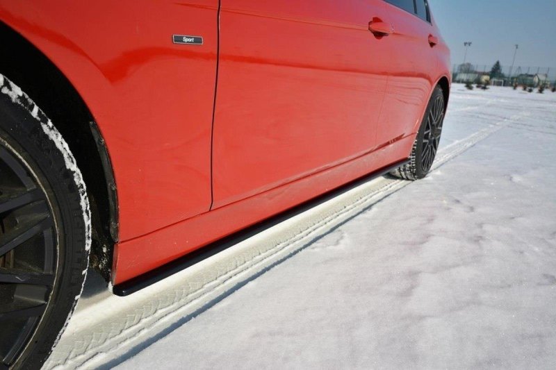 Maxton Seitenschweller Ansatz für BMW 3er F30 schwarz Hochglanz BM-3-F30-SD1-G