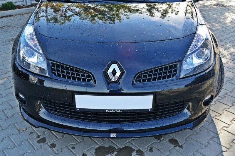 Maxton Front Ansatz für RENAULT CLIO III RS schwarz Hochglanz RE-CL-3-RS-FD1-G