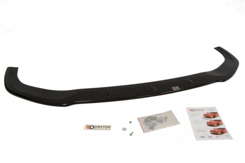 Maxton Front Ansatz für (Focus RS Look Stoßstange) Ford Fiesta Mk7 FL  schwarz Hochglanz FO-FI-7F-RS15-FD1-G