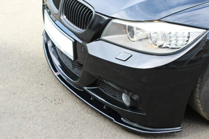 Maxton Front Ansatz V.1 für BMW 3er E91 M Paket FACELIFT schwarz Hochglanz BM-3-91F-MPACK-FD1-G