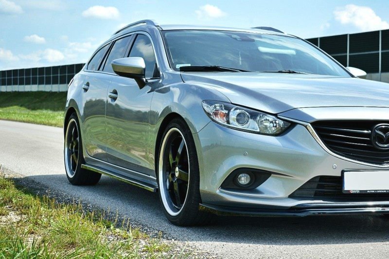 Maxton Seitenschweller Ansatz für Mazda 6 GJ (Mk3) Wagon schwarz Hochglanz MA-6-3-W-SD1-G