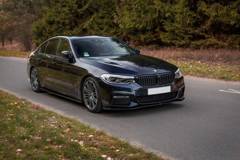Maxton Seitenschweller Ansatz für BMW 5er G30/ G31 M-Paket schwarz Hochglanz BM-5-G30-MPACK-SD1-G