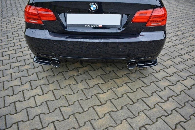 Maxton Heck Ansatz Flaps Diffusor für BMW 3er E92 M Paket FACELIFT schwarz Hochglanz BM-3-92F-MPACK-RSD1-G