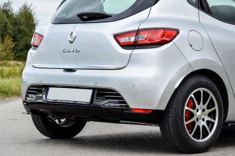 Maxton Heck Ansatz Flaps Diffusor für Renault Clio Mk4 schwarz Hochglanz RE-CL-4-RSD1-G