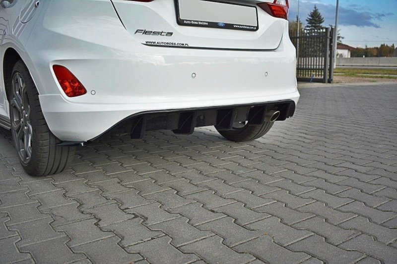 Maxton Diffusor Heck Ansatz für Ford Fiesta Mk8 ST-Line Carbon Look  FO-FI-8-STLINE-RS1-C