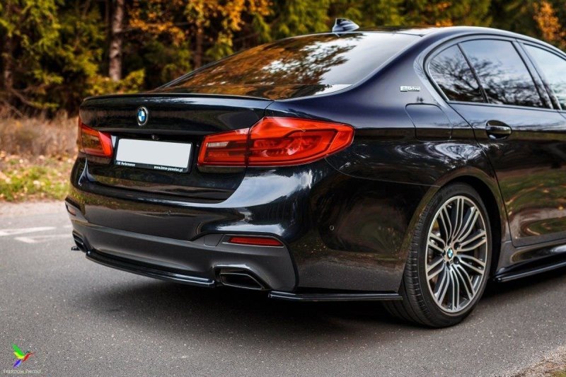 Maxton Heck Ansatz Flaps Diffusor für BMW 5er G30/ G31 M-Paket schwarz Hochglanz BM-5-G30-MPACK-RSD1-G