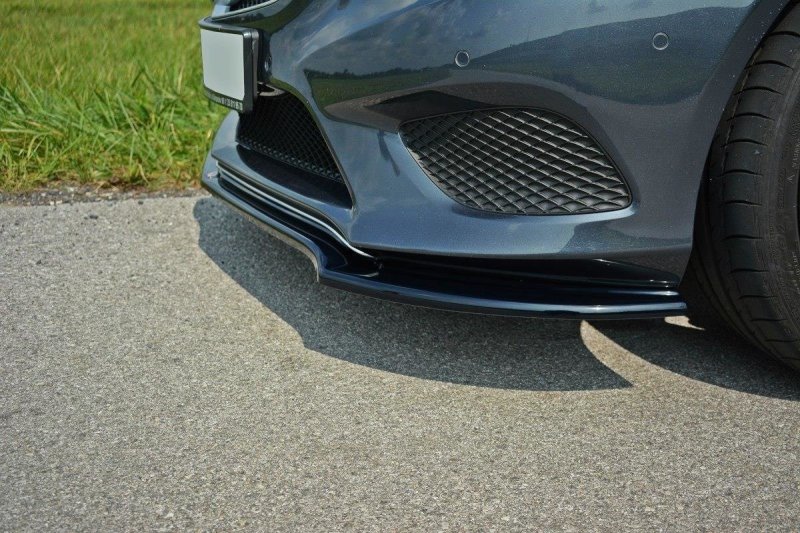 Maxton Front Ansatz V.1 für Mercedes E W212 schwarz Hochglanz ME-E-212F-C-FD1-G