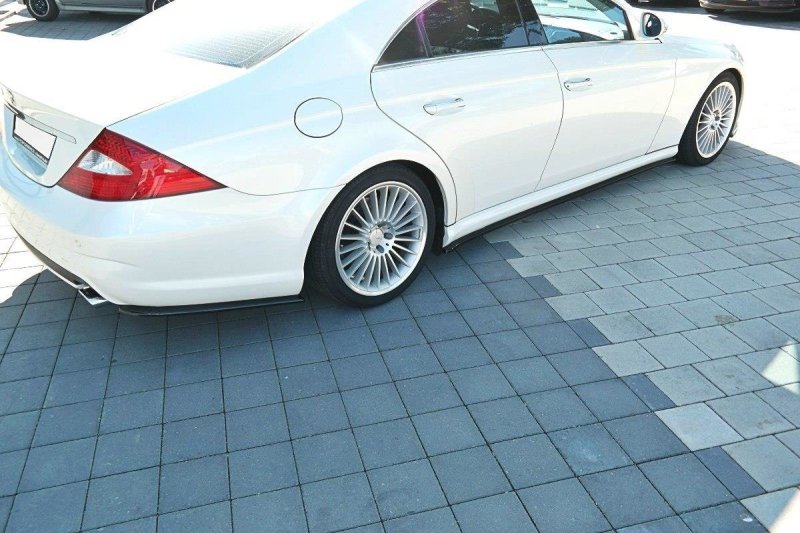Maxton Heck Ansatz Flaps Diffusor für Mercedes CLS C219 55AMG schwarz Hochglanz ME-CLS-219-AMG-RSD1-G