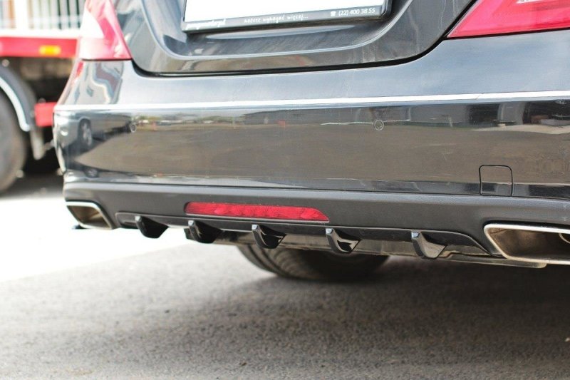Maxton Diffusor Heck Ansatz für Mercedes CLS C218 schwarz Hochglanz ME-CLS-218F-RS1-G
