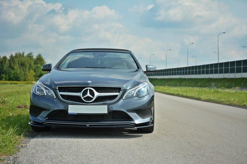 Maxton Front Ansatz V.1 für Mercedes E W212 schwarz Hochglanz ME-E-212F-C-FD1-G