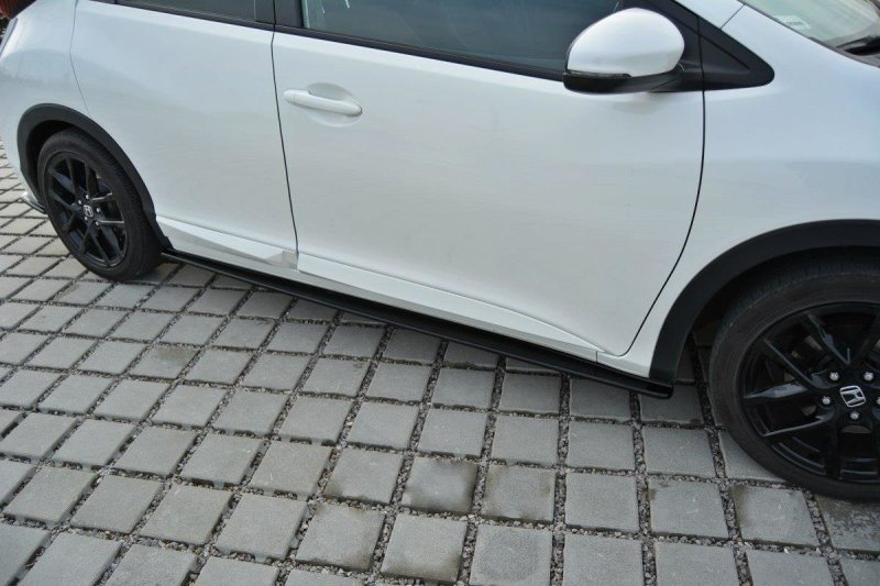 Maxton Seitenschweller Ansatz für Honda Civic Mk9 Facelift schwarz Hochglanz HO-CI-9F-SD1-G