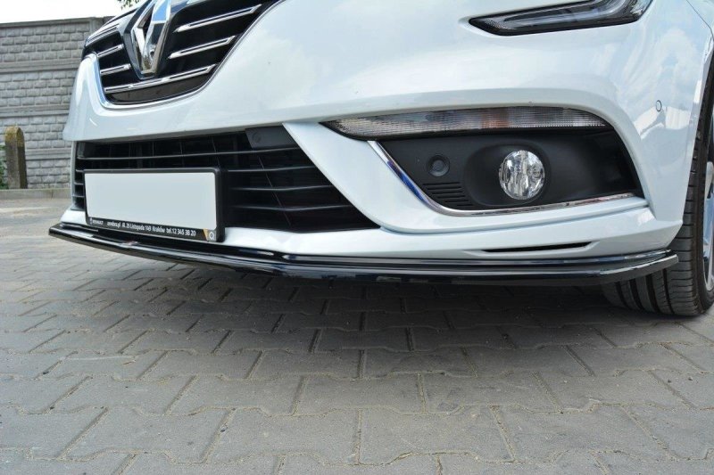 Maxton Front Ansatz V.1 für Renault Megane Mk4 Hatchback schwarz Hochglanz RE-ME-4-FD1-G