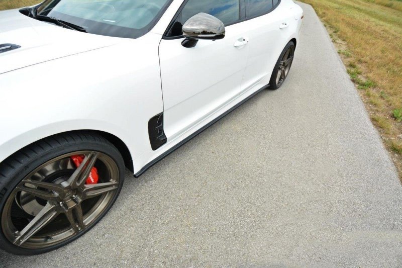 Maxton Seitenschweller Ansatz für KIA STINGER GT schwarz Hochglanz KI-ST-1-GT-SD1-G
