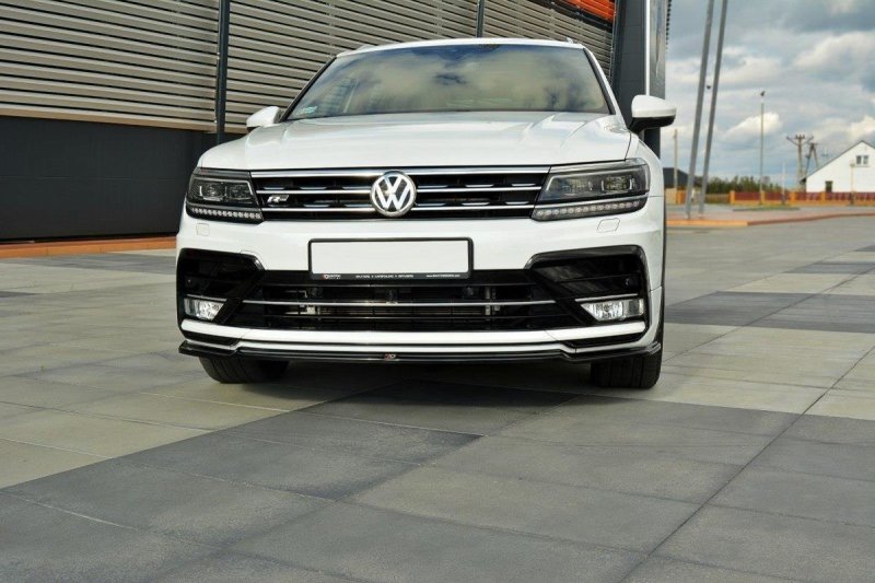 Maxton Front Ansatz für Vw Tiguan Mk2 R-Line schwarz Hochglanz VW-TI-2-RLINE-FD1-G