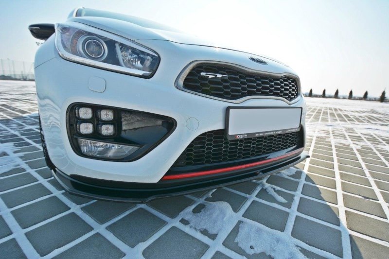 Maxton Front Ansatz V.1 für KIA CEE"D / PRO CEE"D GT MK2 schwarz Hochglanz KI-CE-2-GT-FD1-G