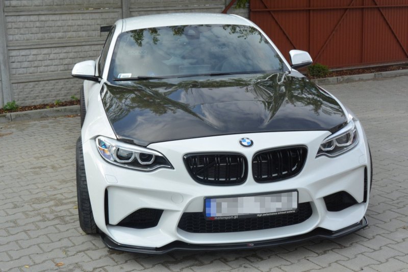 Preview: Maxton Front Ansatz für BMW M2 (F87) COUPÉ schwarz Hochglanz BM-2-87-M-FD1-G