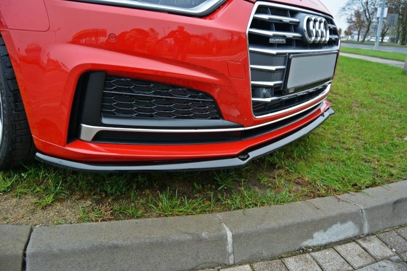 Maxton Front Ansatz V.2 für Audi A5 F5 S-Line schwarz Hochglanz AU-A5-2-SLINE-FD2-G