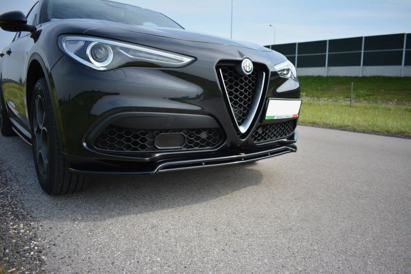 Maxton Front Ansatz V.2 für Alfa Romeo Stelvio schwarz Hochglanz AL-ST-1-FD1G+FD1R-G
