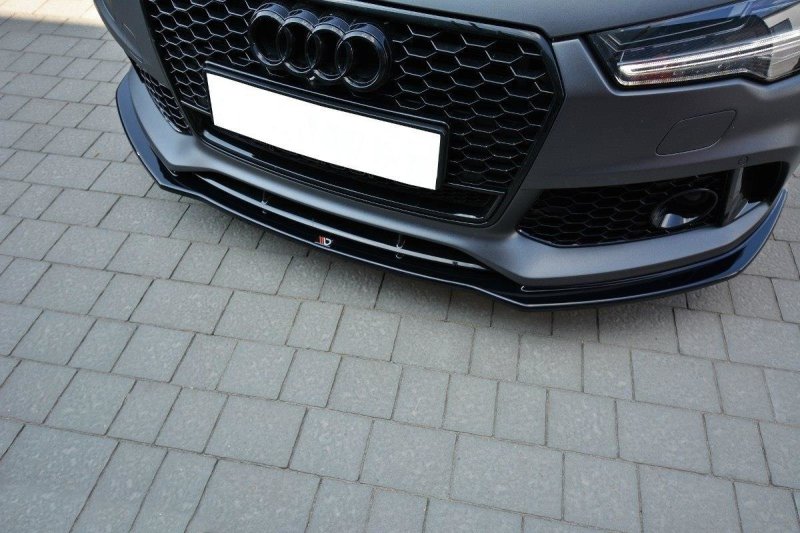Maxton Front Ansatz V.1 für Audi RS7 Facelift schwarz Hochglanz AU-RS7-1F-FD1-G