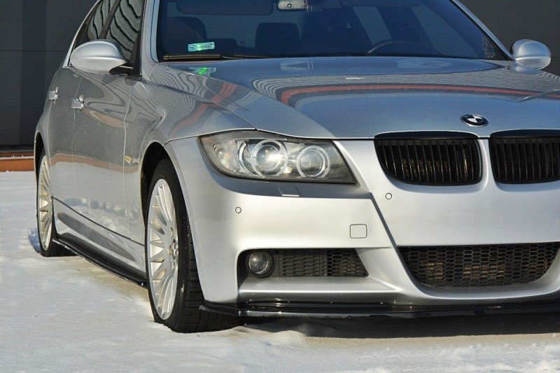 Maxton Front Ansatz V.1 für BMW 3er E90 M Paket schwarz Hochglanz BM-3-90-MPACK-FD1-G