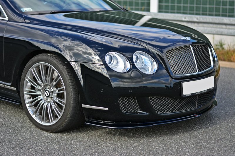 Maxton Front Ansatz V.1 für BENTLEY CONTINENTAL GT schwarz Hochglanz BE-CO-GT-1-FD1-G