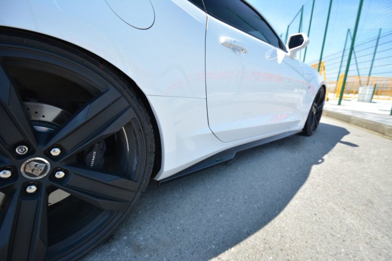 Maxton Seitenschweller Ansatz für CHEVROLET CAMARO 6TH-GEN. PHASE-I 2SS COUPE schwarz Hochglanz CH-CA-6-2SS-SD1-G