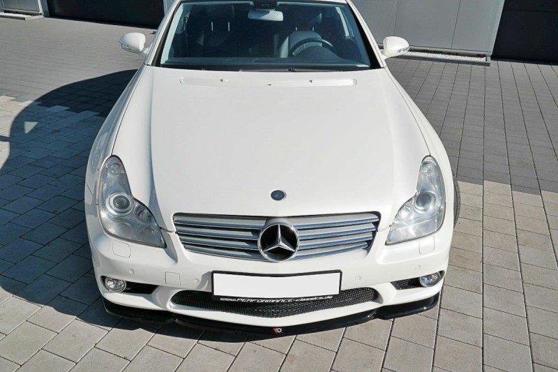 Maxton Front Ansatz V.1 für Mercedes CLS C219 55AMG schwarz Hochglanz ME-CLS-219-AMG-FD1-G