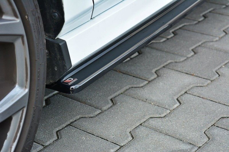 Maxton Seitenschweller Ansatz für V.1 für Ford Fiesta Mk8 ST / ST-Line schwarz Hochglanz FO-FI-8-STLINE-SD1-G