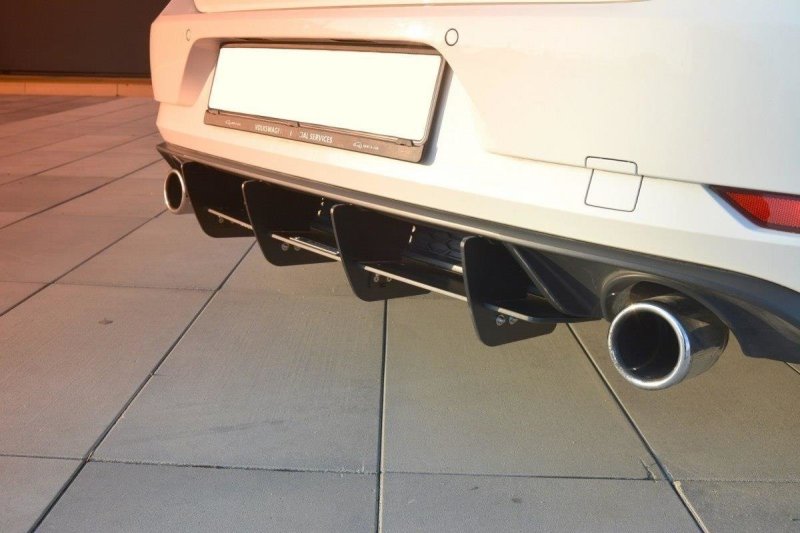 Maxton Diffusor Heck Ansatz für Heckschürze für VW GOLF 7 GTI FACELIFT VW-GO-7F-GTI-CNC-RS1