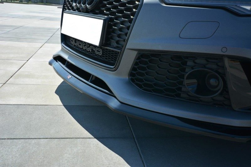 Maxton Front Ansatz V.2 für Audi RS7 Facelift schwarz Hochglanz AU-RS7-1F-FD2-G