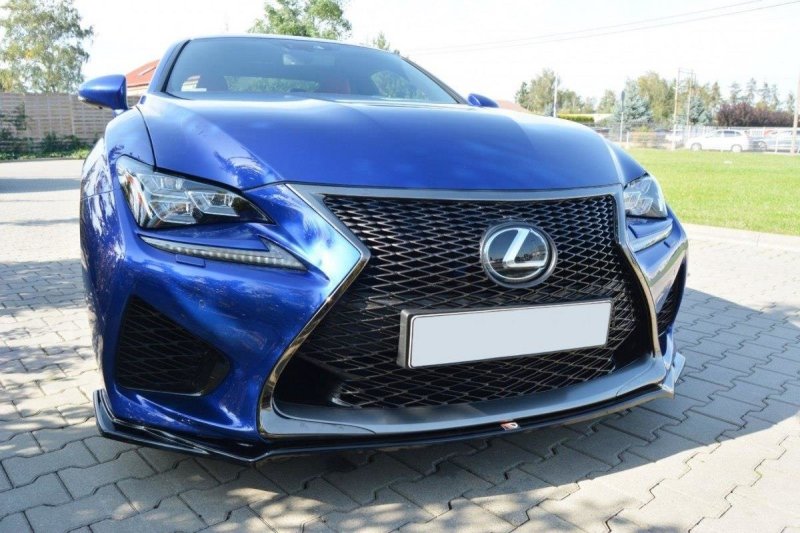 Preview: Maxton Front Ansatz V.1 für Lexus RC F schwarz Hochglanz LE-RCF-1-FD1-G