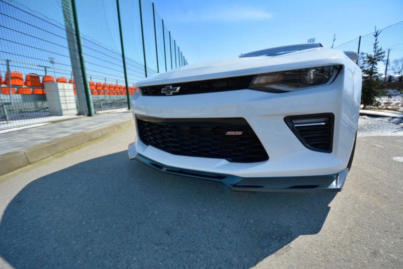 Maxton Front Ansatz V.1 für CHEVROLET CAMARO 6TH-GEN. PHASE-I 2SS COUPE schwarz Hochglanz CH-CA-6-2SS-FD1-G