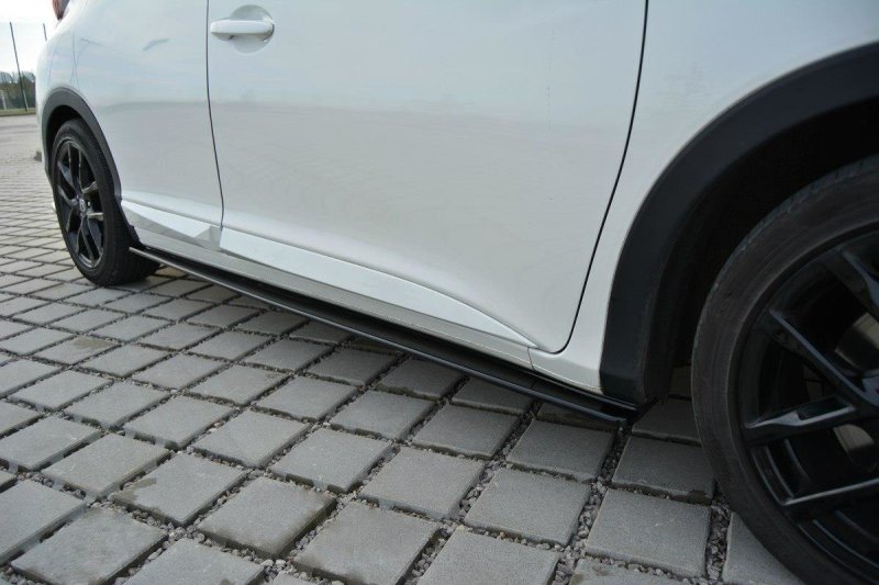 Maxton Seitenschweller Ansatz für Honda Civic Mk9 Facelift schwarz Hochglanz HO-CI-9F-SD1-G