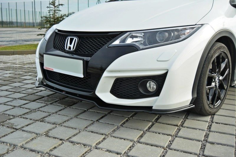 Maxton Front Ansatz für Honda Civic Mk9 Facelift schwarz Hochglanz HO-CI-9F-FD1-G