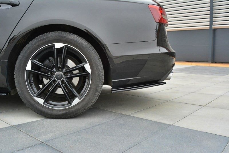 Maxton Heck Ansatz Flaps Diffusor für Audi A6 C7 Avant schwarz Hochglanz AU-A6-C7-AV-RSD1-G