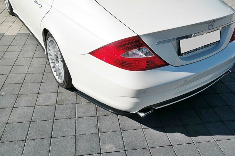 Maxton Heck Ansatz Flaps Diffusor für Mercedes CLS C219 55AMG schwarz Hochglanz ME-CLS-219-AMG-RSD1-G