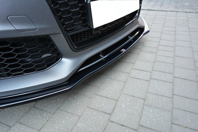 Maxton Front Ansatz V.1 für Audi RS7 Facelift schwarz Hochglanz AU-RS7-1F-FD1-G