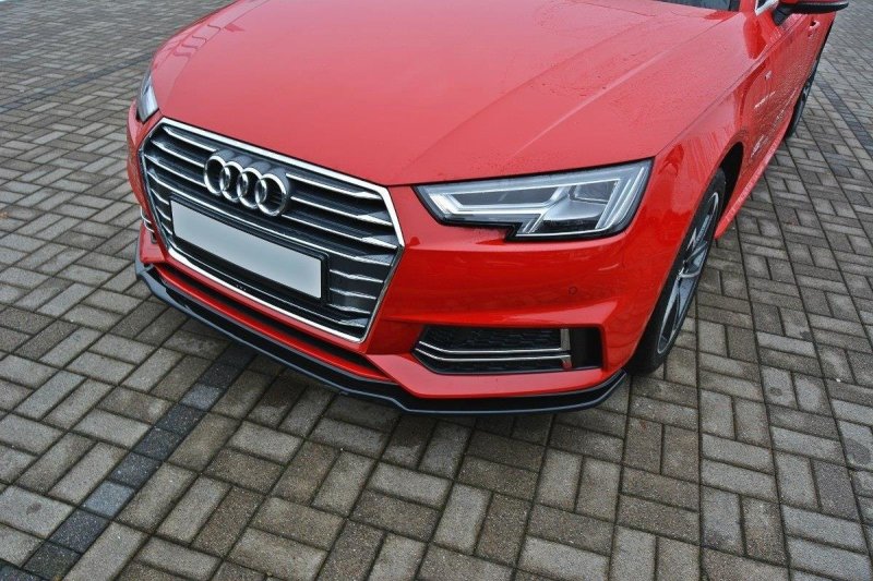 Maxton Front Ansatz V.1 für Audi S4 / A4 S-Line B9 schwarz Hochglanz AU-A4-B9-SLINE-FD1-G