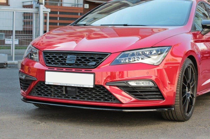Maxton Front Ansatz V.1 für Seat Leon Cupra / FR Mk3 FL schwarz Hochglanz SE-LE-3F-CU-FD1-G