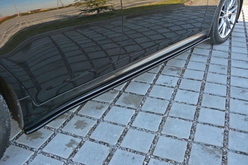 Preview: Maxton Seitenschweller Ansatz für Infiniti G37 Limousine schwarz Hochglanz IN-G37-S-SD1-G