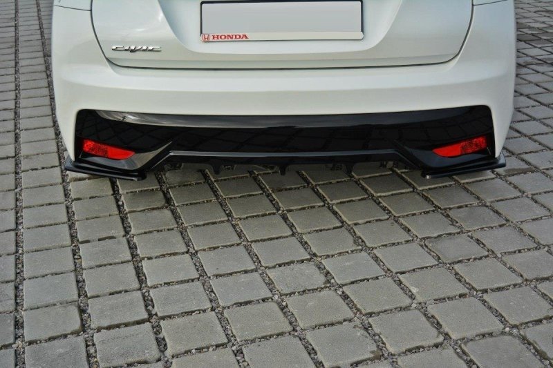 Maxton Heck Ansatz Flaps Diffusor für Honda Civic Mk9 Facelift schwarz Hochglanz HO-CI-9F-RSD1-G