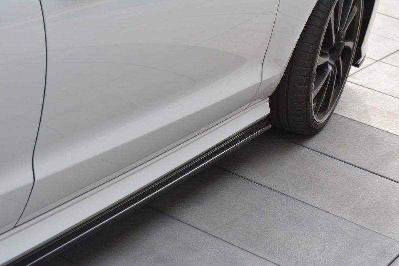Maxton Seitenschweller Ansatz für Audi A6 C7 S-line/ S6 C7 Facelift schwarz Hochglanz AU-A6-C7F-SLINE-SD1-G